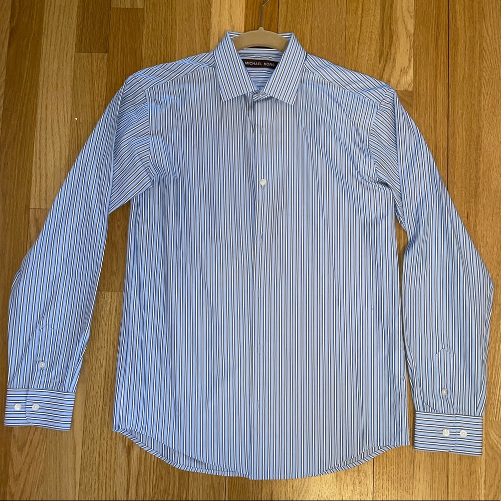 Michael Kors Boys 16 Stripe Button Down Shirt